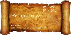 Pólyik Dalma névjegykártya